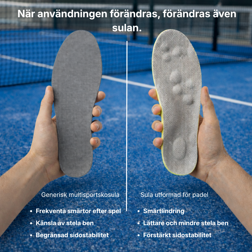 Spela padel bekvämare – skydda dina leder – PadelStep™
